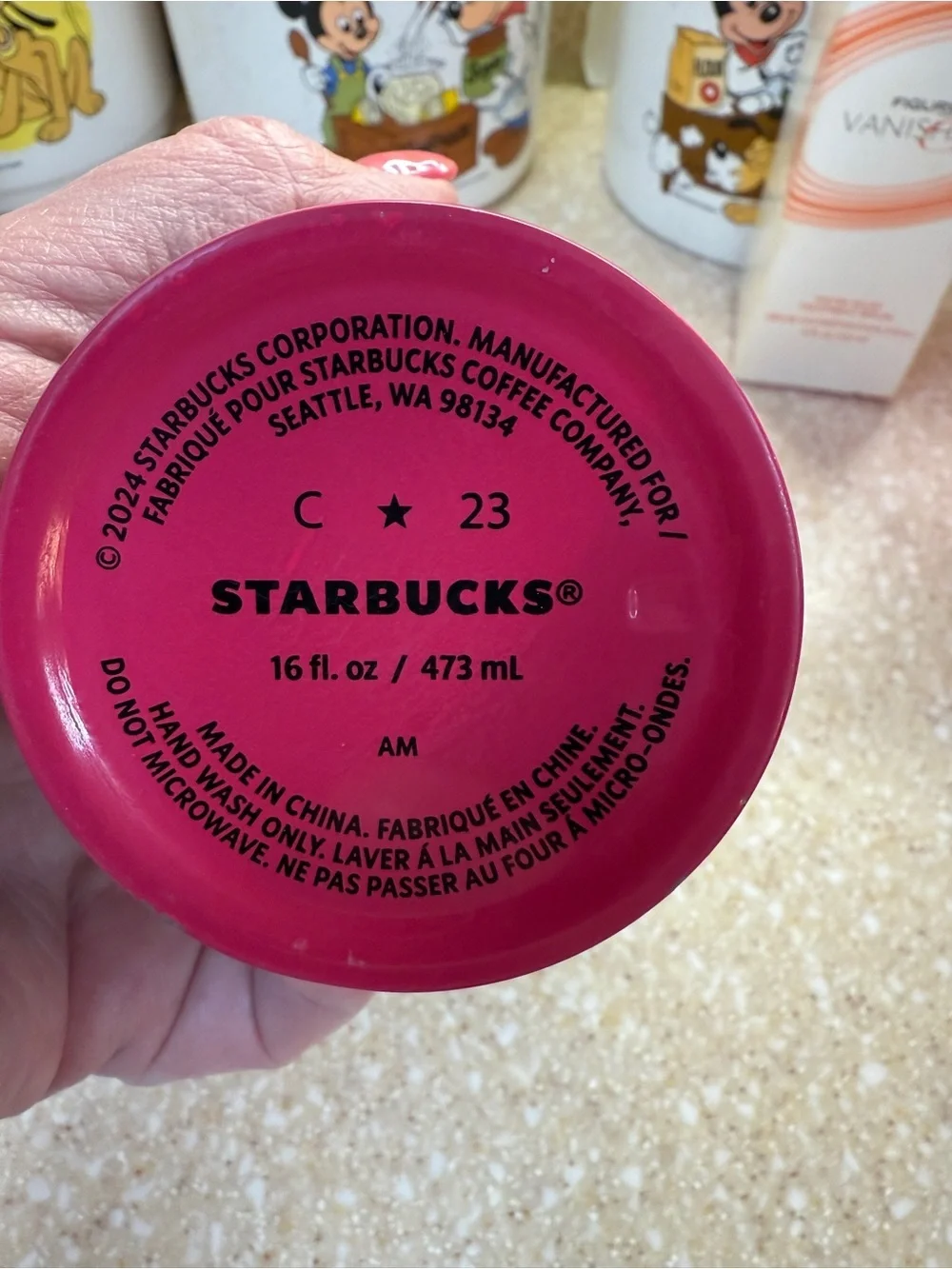 Starbucks Bright Pink ‘BEAUTIFUL” Insulated Tumbler Coffee Travel Cup Mug